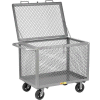 Little Giant® Box Truck with Hinged Lid BTXL3060-6MR, Expanded Metal Sides, 30 x 60