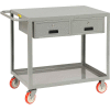 Little Giant® Service Cart w/Flush Top, 2 Drawers, 24"Wx36"L