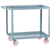 Little Giant® All Welded Service Cart LGL-1824-BRK, 2 Lip Shelves, 18 x 24