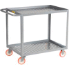 Little Giant® Perforated Deck Service Cart, 2 Tray Shelves, 24"Wx 48"L, 1200 Lbs. Cap.