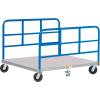 Little Giant® Pallet Dolly with Double End Racks PDS48-6PH2FL-2H 48x48 Solid Deck - Floor Locks