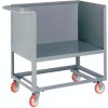 Little Giant® Raised Platform Box Truck RP3S-2436-6PY, 3 Solid Sides 24x36 2000 Capacity