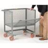 Little Giant® Raised Platform Truck RPDX-2436-6PY Drop-Gate Expanded Metal Sides, 24 x 36
