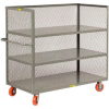 Little Giant® 3-Sided Truck T3-3060-6PY, 3 Shelves, Mesh Sides, 30 x 60