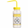 Bel-Art LDPE flacons 116420624, 500ml, Label de l’Isopropanol, jaune PAC, bouche large, 3/PK