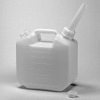 Bel-Art HDPE jerricane 10935-0000, 5 litres (Gallons de 1,25), bouchon à vis, 1" diamètre intérieur du bec, blanc, 1/PK