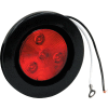 2-1/2" rond 1 a mené la lumière de marqueur rouge W / oeillet & Plug - Qté min 6