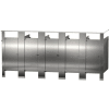 Bradley Stainless Steel 180 » Wide Complete 5 Compartiments in-Corner, Satin brossé - IC53660-SS (en)