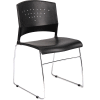 Patron de chaise empilable en plastique - noir