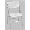 Bridgeport™ chaise pliante en maille de résine commerciale - Blanc, Pack de 4