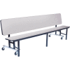 NPS® Mobile Convertible Bench Unit, MDF, 72"Lx29"W, Gray