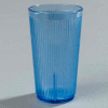 Carlisle 402054 - Crystalon® Stack-All® SAN Tumbler 20 Oz., Blue, Ribbed Texture - Pkg Qty 48