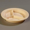 Carlisle 4351625 - Dallas Ware® 3-Compartment Deep Plate 9", Tan - Pkg Qty 24