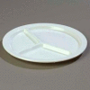 Carlisle KL10202 - Kingline™ 3-Compartment Plate 10-1/16" x 3/4", White - Pkg Qty 48
