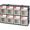 Shuter Flip Out Bin, compartiments 8, 12" W x 3,5 « D x 8" H