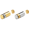 Bronze Sign Studs, Silver with Gold Accent, For 1/16" To 1/4" Substrates