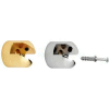 Architects Slotted Sign Fixture, Brass, For .16" To .35" Substrates