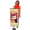 Table Top Stand, Black, 12"W, Adjustable Height From 24" to 42"