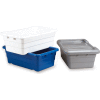Quantum Lid For Economical Cross-Stack Totes - Fits Containers 44201, 44273 White - Pkg Qty 6