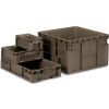 Quantum Straight-Wall Stacking Containers - 12X7.4X5"