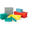LewisBins Plexton Stack-N-Nest Fiberglass Container - 20.6X13.0X8.0" - Gray - Pkg Qty 10