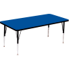 Tables d’activité, 72" L x 36" W, hauteur Standard, rectangulaire - Bleu