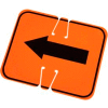 Cône de gauche signe - Keep, noir sur Orange W / flèche, une face - Qté par paquet : 5