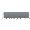 Screenflex Portable Room Divider 11 Panel, 4'H x 20'5"L, Fabric Color: Gray