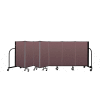 Screenflex Portable Room Divider 7 Panel, 4'H x 13'1"L, Fabric Color: Mauve