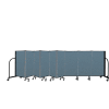 Screenflex Portable Room Divider 9 Panel, 4'H x 16'9"L, Fabric Color: Blue