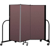 Screenflex Portable Room Divider 3 Panel, 5'H x 5'9"L, Fabric Color: Mauve