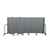 Screenflex Portable Room Divider 7 Panel, 5'H x 13'1"W, Fabric Color: Gray