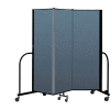 Screenflex Portable Room Divider 3 Panel, 6'H x 5'9"L, Fabric Color: Blue