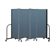Screenflex Portable Room Divider 5 Panel, 6'H x 9'5"L, Fabric Color: Blue