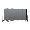 Screenflex Portable Room Divider 7 Panel, 6'H x 13'1"L, Fabric Color: Gray