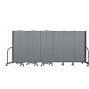 Screenflex Portable Room Divider 9 Panel, 6'H x 16'9"W, Couleur du tissu: Gris