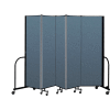 Screenflex Portable Room Divider 5 Panel, 6'8"H x 9'5"W, Fabric Color: Blue
