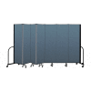 Screenflex Portable Room Divider 7 Panel, 6'8"H x 13'1"W, Fabric Color: Blue