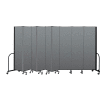 Screenflex Portable Room Divider 9 Panel, 7'4"H x 16'9"L, Fabric Color: Gray