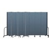 Screenflex Portable Room Divider 9 Panel, 8'H x 16'9"L, Fabric Color: Blue