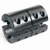 2-Piece Clamping Couplings Recessed Screw w/Keyway, 5/8", Black Oxide Steel