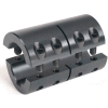 2-Piece Industry Standard Clamping Couplings w/Keyway, 1", Black Oxide Steel