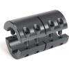 Métrique 2 pièces Standard serrage accouplements w/rainure de clavette, 8mm, acier oxyde noir