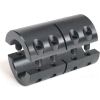 Metric Two-PieceStandard Clamping Couplings w/Keyway, 25mm, Black Oxide Steel