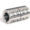 One-Piece Industry Standard Clamping Couplings w/Keyway, 3/8", Stainless Steel