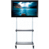 Luxor Crank Ajustable Flat Panel TV Cart For 32"-80" TVs, Blanc