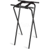 Tray Stand, 19" x 16" Top x 31" High, 2-1/4" Black Straps 1" Black Tubular Steel Frame (Single Pack)