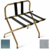 Luxury High Back Chrome Luggage Rack w/ Back Strap, Silver Straps, 6 Pack - Pkg Qty 6