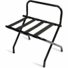 Luxury High Back Black Luggage Rack with Black Straps - 1 Pack