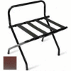 High Back Walnut Luggage Rack with Black Straps, 6 Pack - Pkg Qty 6